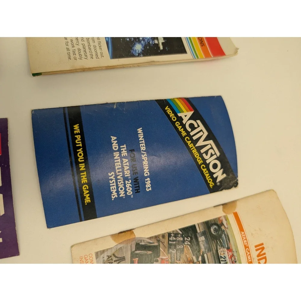 Lot of 9 Atari 2600 Manuals Inserts Activision Imagic 20th Century Fox Sears